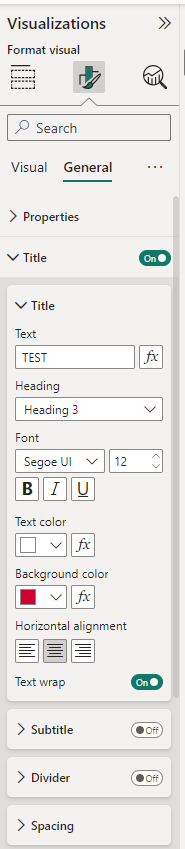 Dynamic title field on a matrix - Microsoft Fabric Community