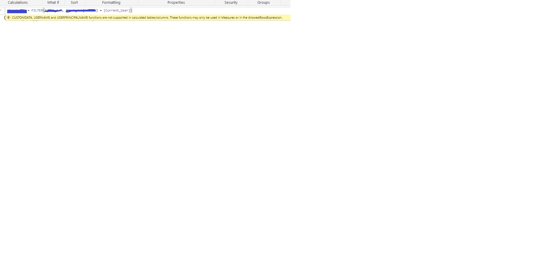 Error Using Username () Function in DAX Calculatio... - Microsoft ...