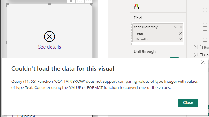 Unable to locate error - simple hierarchy - Microsoft Fabric Community