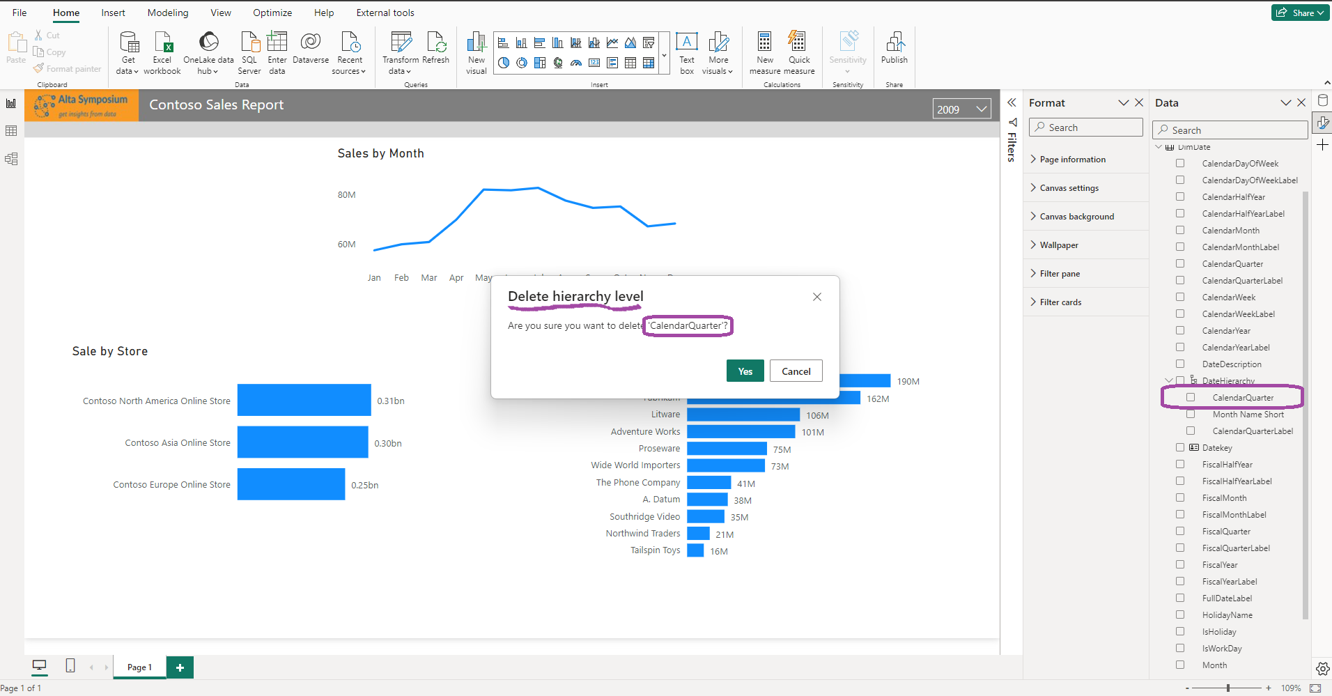 How to remove a column from Date Hierarchy? - Microsoft Fabric Community