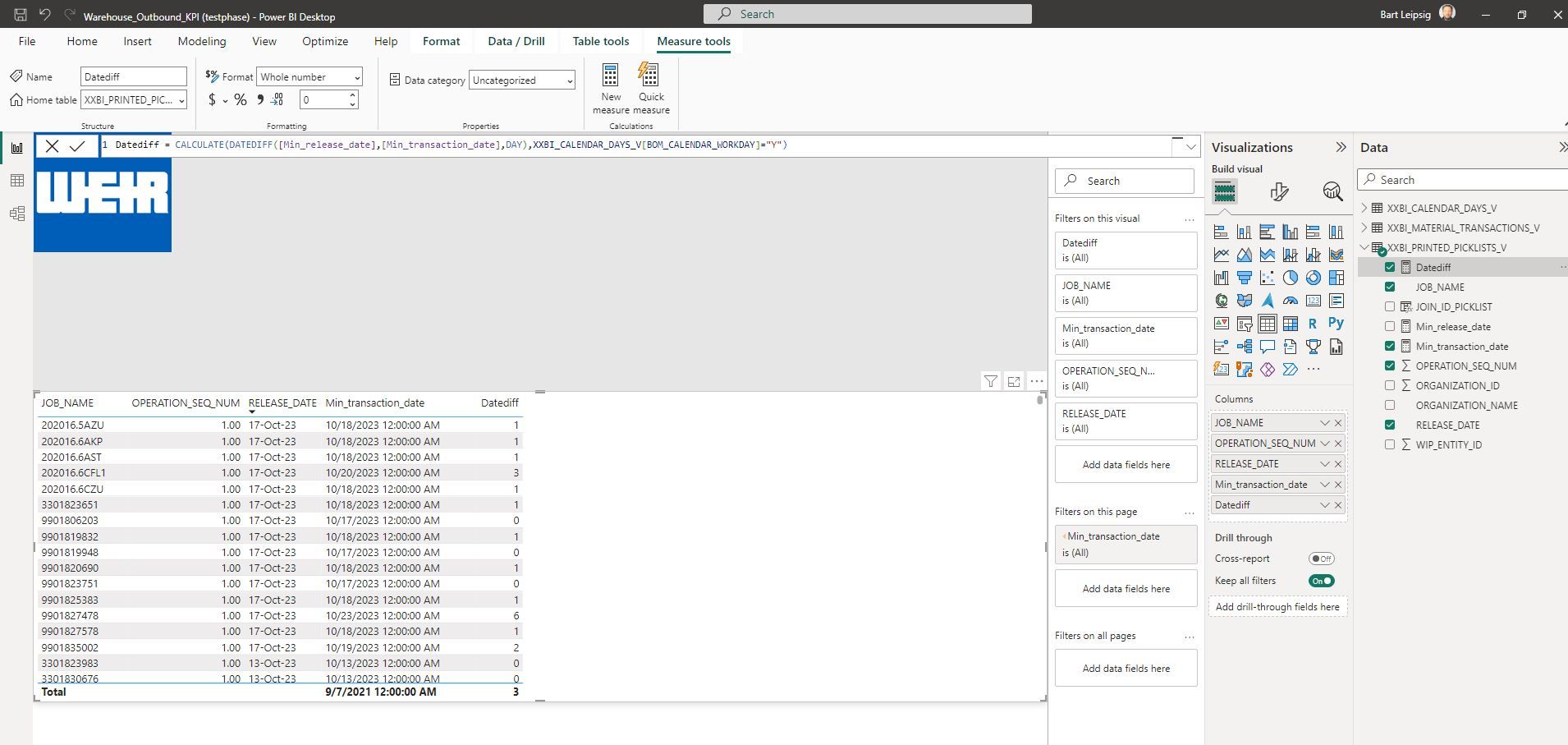 Date difference without non working days - Microsoft Fabric Community