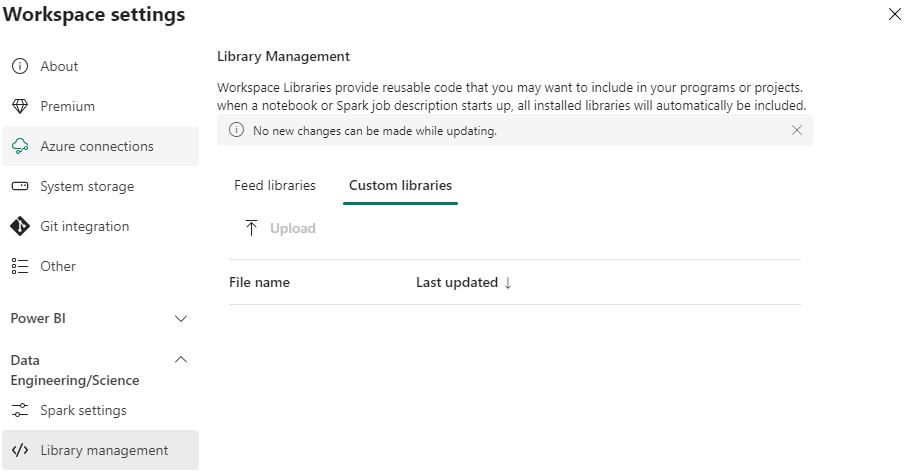 Solved: Workspace library management - Microsoft Fabric Community