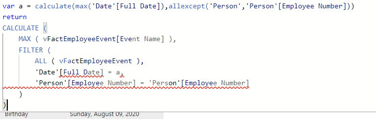 measure to return Latest value for each employee - Microsoft Fabric ...