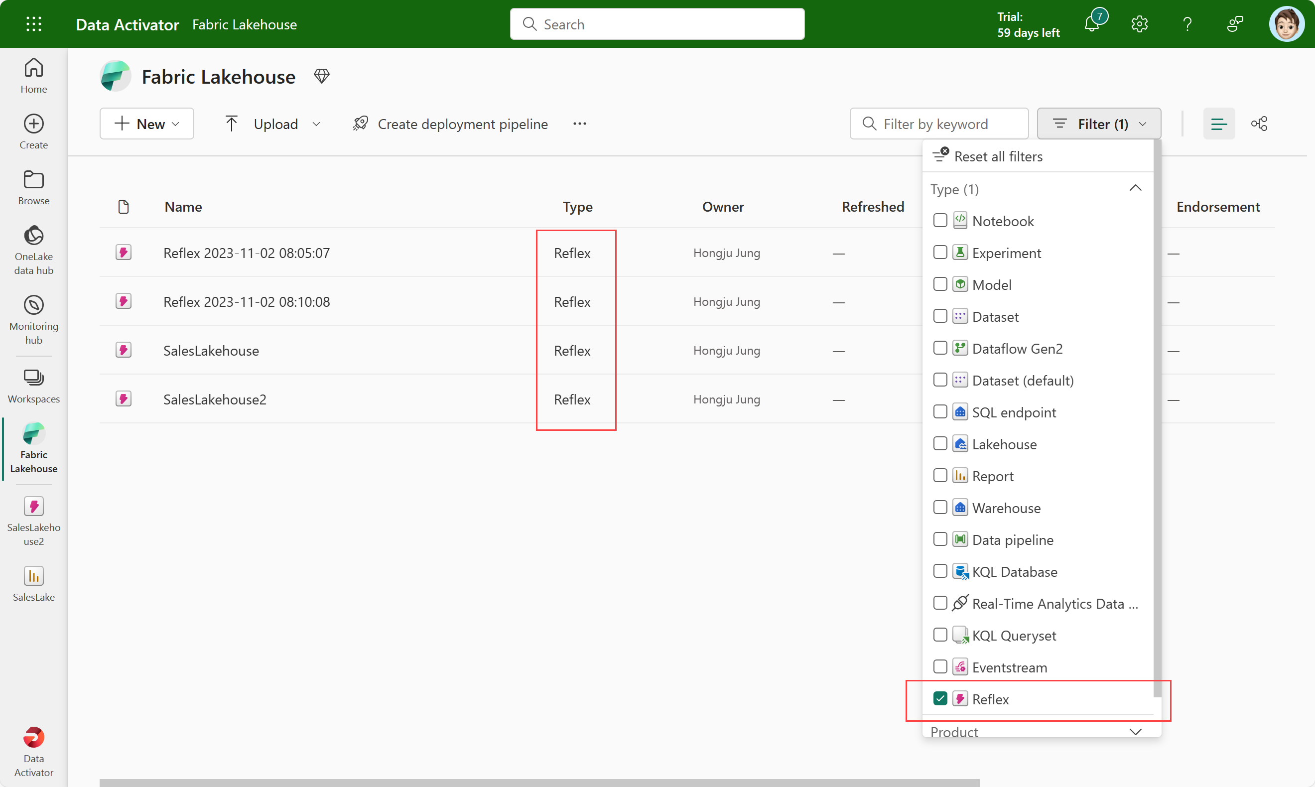 A typo for Reflex in the workspace (in Korean) - Microsoft Fabric Community