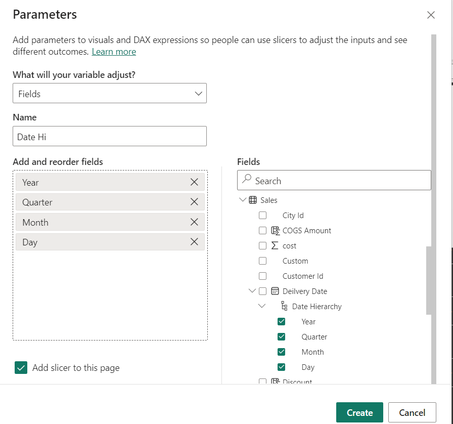 Field Parameters with Dates - Microsoft Fabric Community