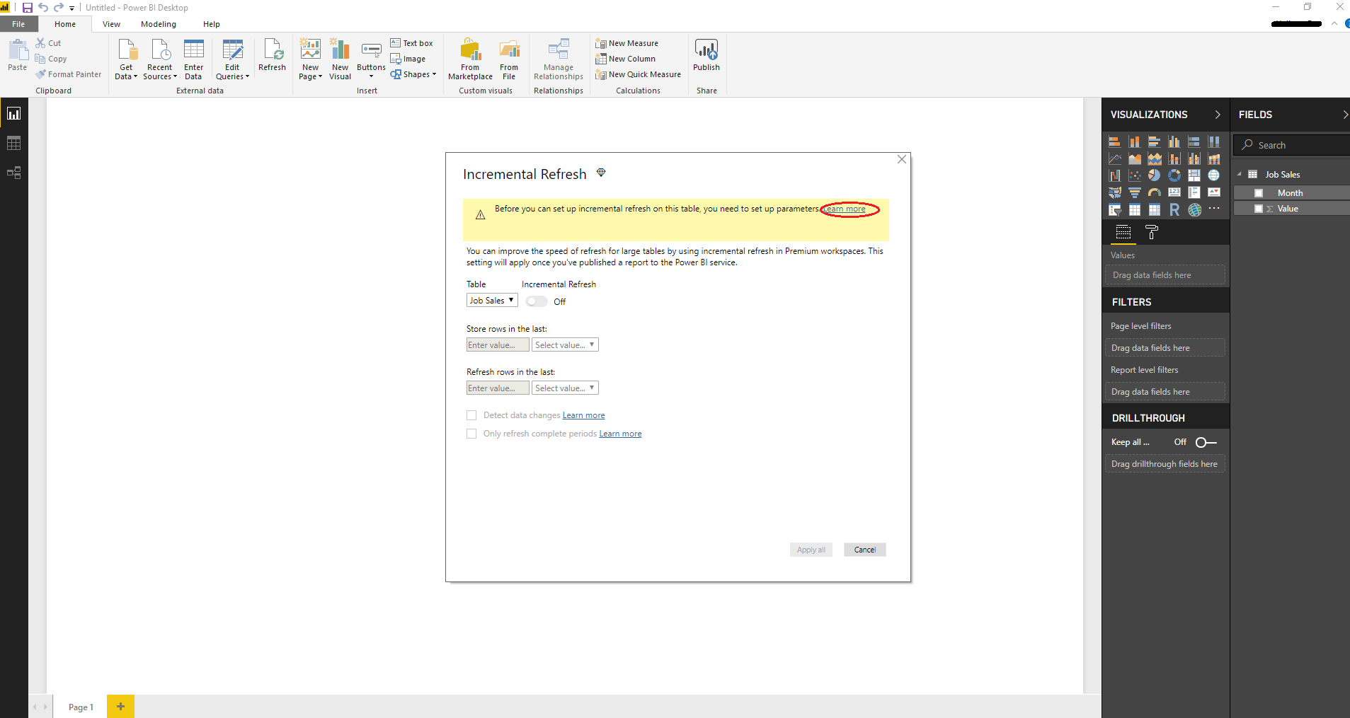 Solved: Incremental refresh popup error - Microsoft Fabric Community