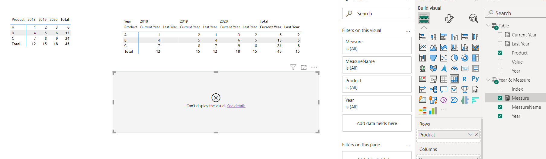 Add new columns separately yo Matrix Table - Microsoft Fabric Community