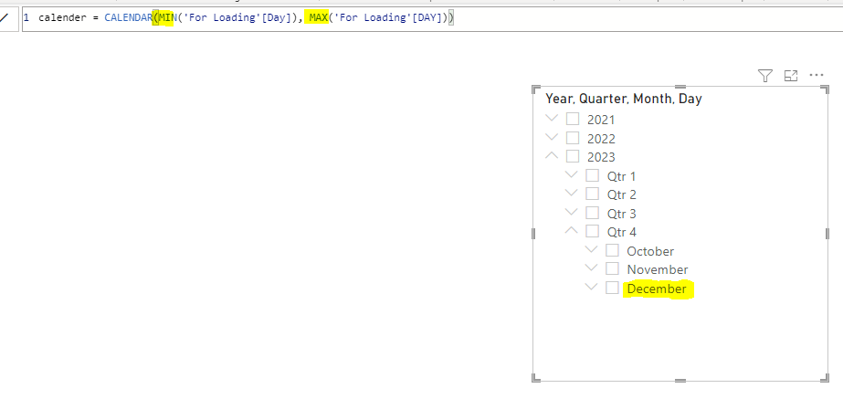 create calendar based on source date - Microsoft Fabric Community