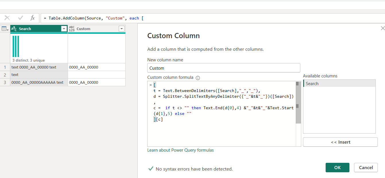 Pattern search - Microsoft Fabric Community