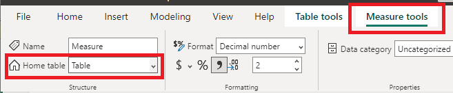 Split measures table - Microsoft Fabric Community