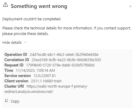Deployment Pipeline Failed: One Datamart not deplo... - Microsoft ...