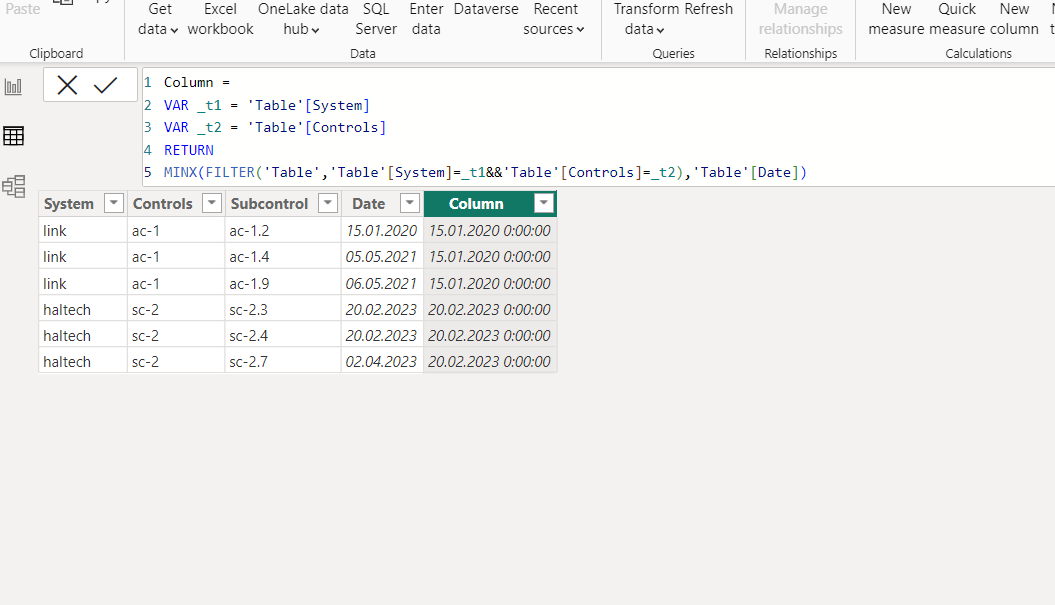 find the earliest date based on two columns - Microsoft Fabric Community