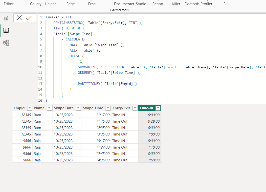 How to calculate time difference from a single col... - Microsoft ...