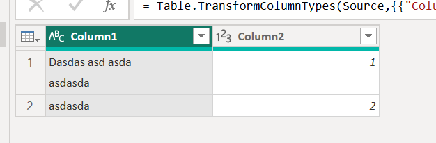 split text from field with row of text - Microsoft Fabric Community
