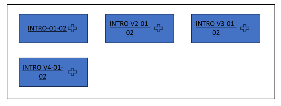 Selecting INTRO-01, regenerates and shows this instead (same visual type and format)